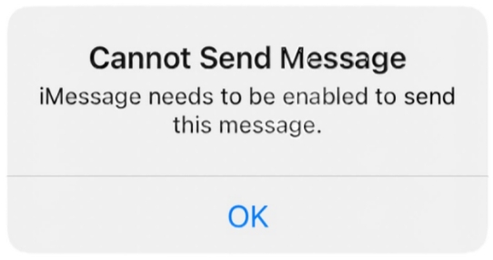 imessage needs to be enabled