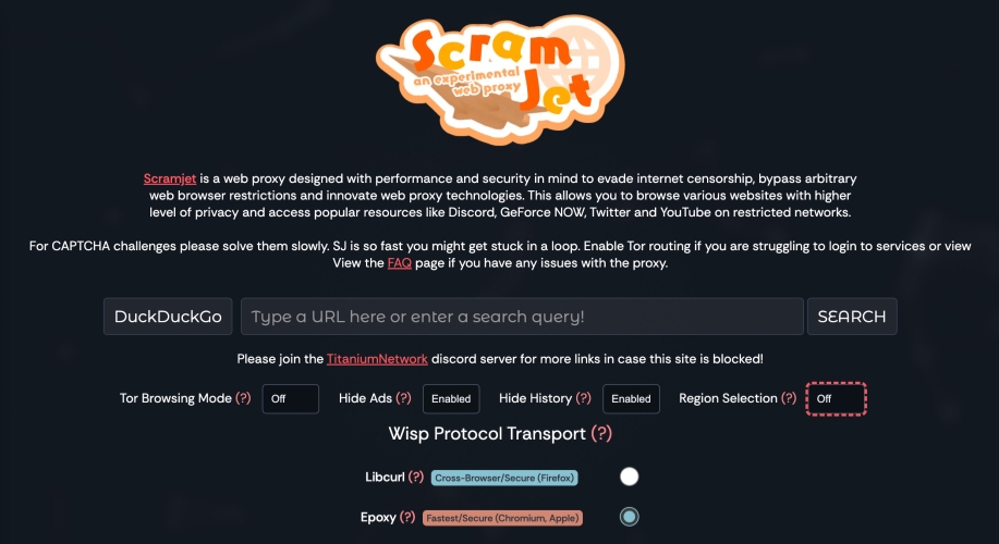 invisiproxy scramjet