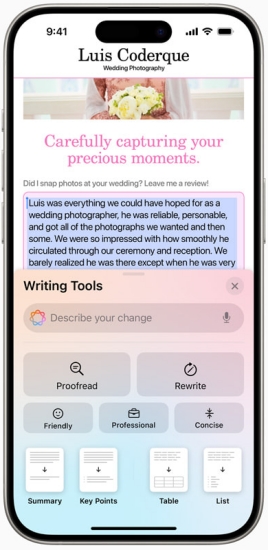 ios 18 intelligence