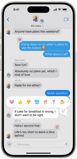 ios 18 tapbacks