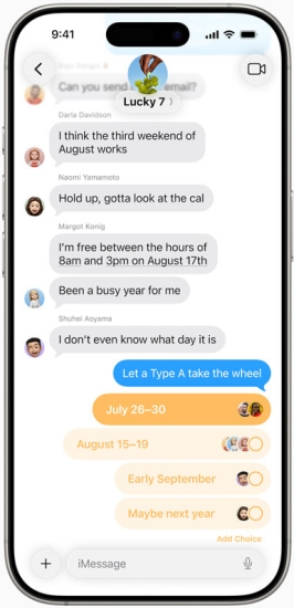 ios 26 messages polls