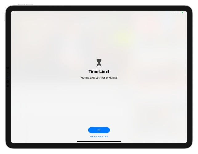 ipad screen time limit