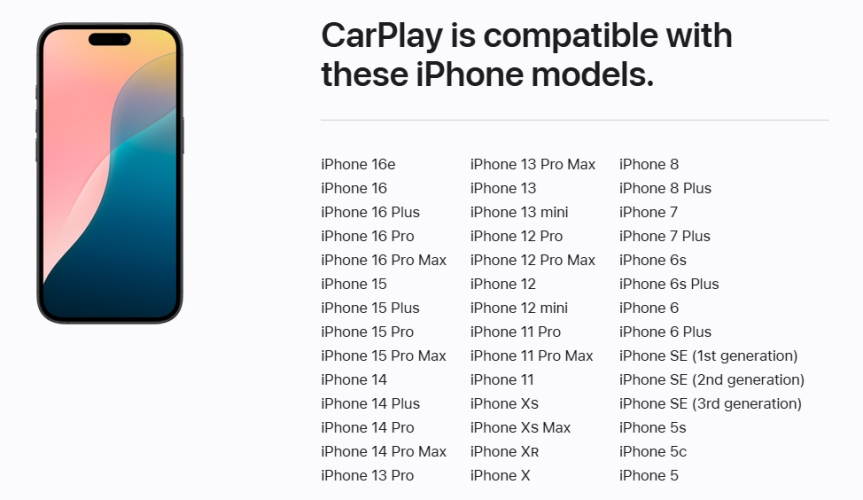iphone compatible with carplay