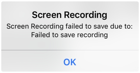 iphone falied to save recording