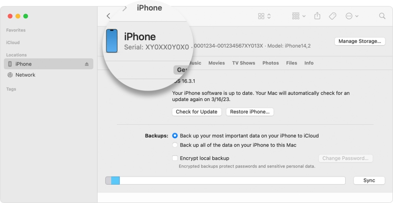 iphone imei in itunes