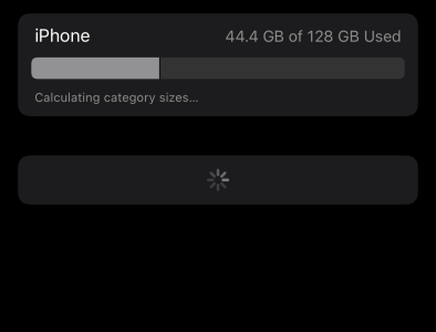 iphone storage apps not loading