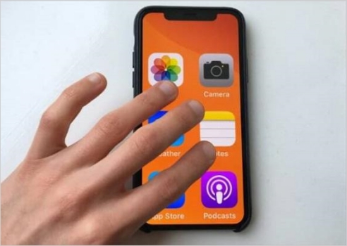 iphone zoom out with fingers