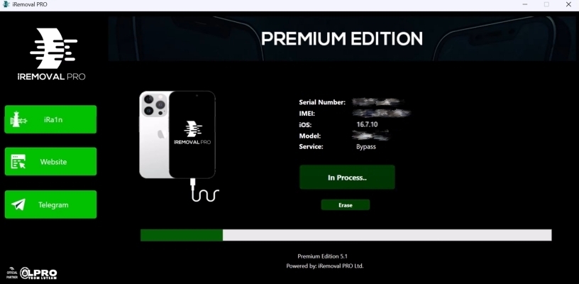 iremoval pro unlock in process