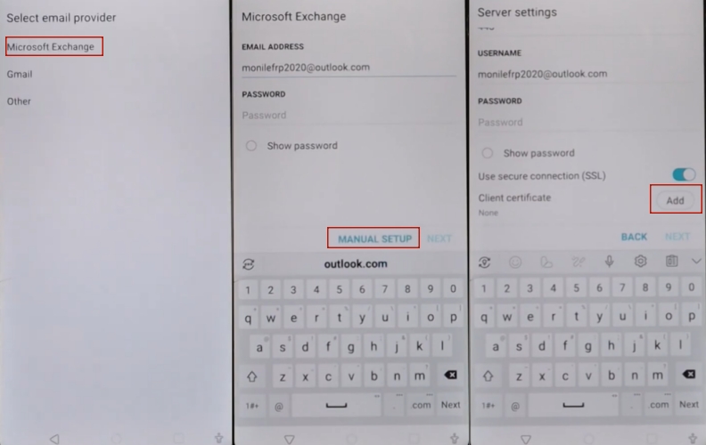 lg microsoft exchange