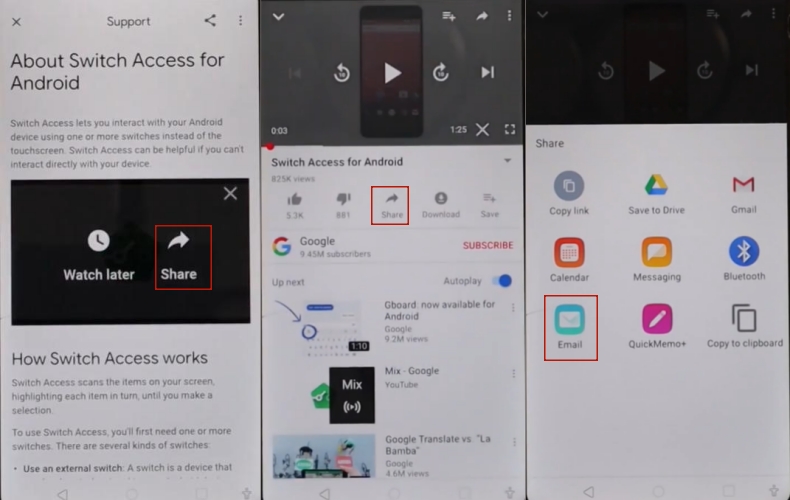 lg share video email