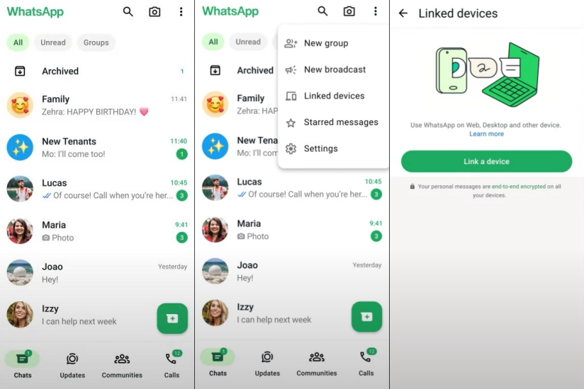 link device in whatsapp