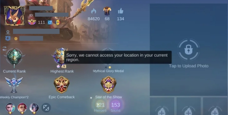 mobile legends cannot access current location