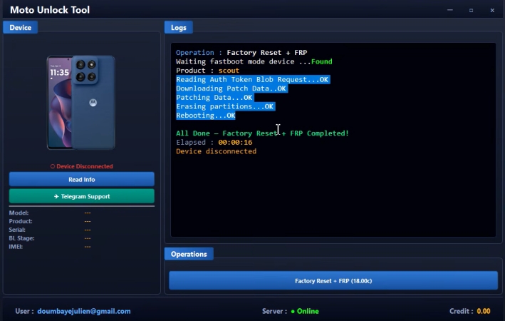 moto unlock tool frp bypass