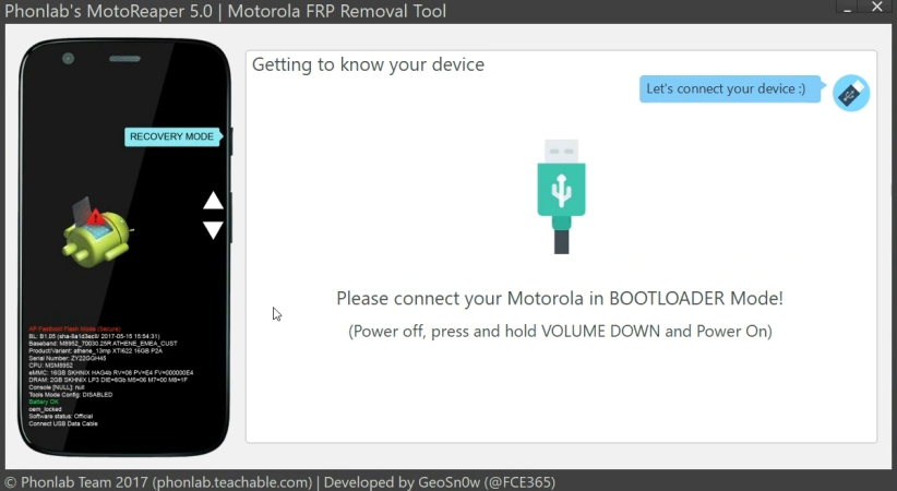 motoreaper bootloader mode