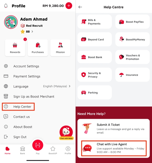 my boost app support