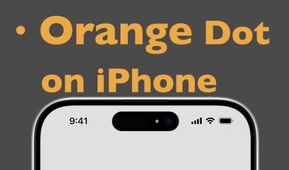 orange dot on iphone