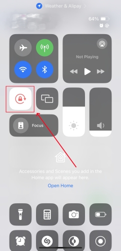 turn off oritation lock on iphone