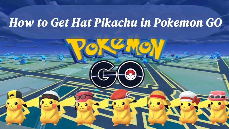 pikachu wearing hats pokemon go