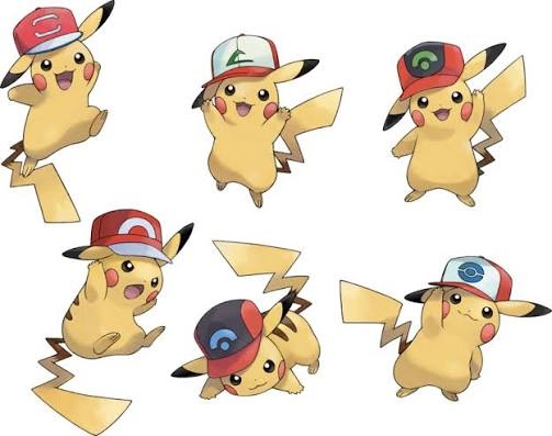 pikachu wearing hats