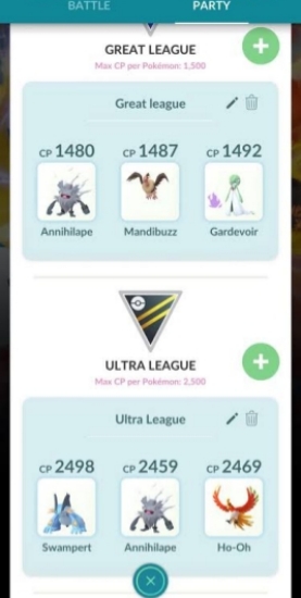 pokemon go battle team