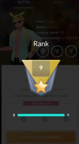 pokemon go rank up
