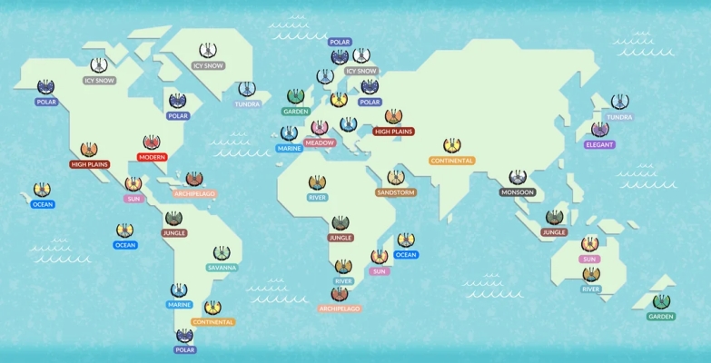 pokemon go vivillon map