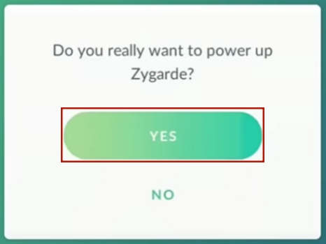 pokemon power up action confirm