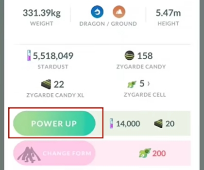 pokemon power up button