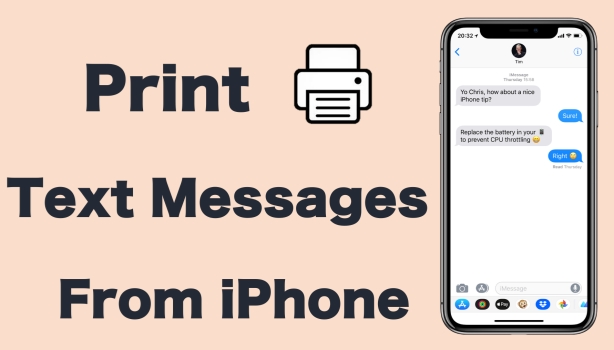 how to print text messages from iphone