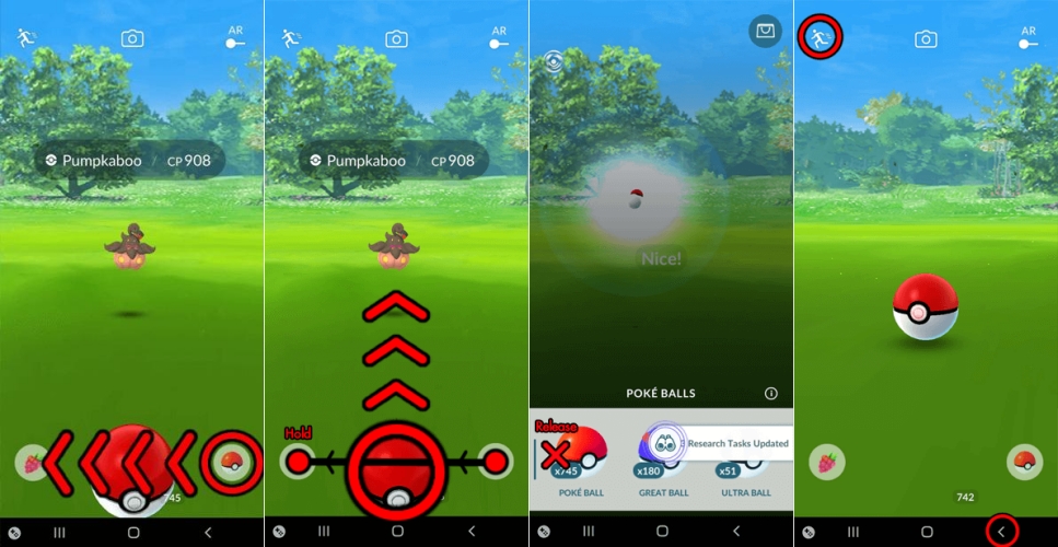 quick catch in pokemon go