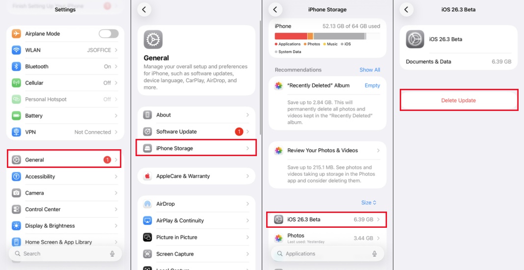 re-download the ios update
