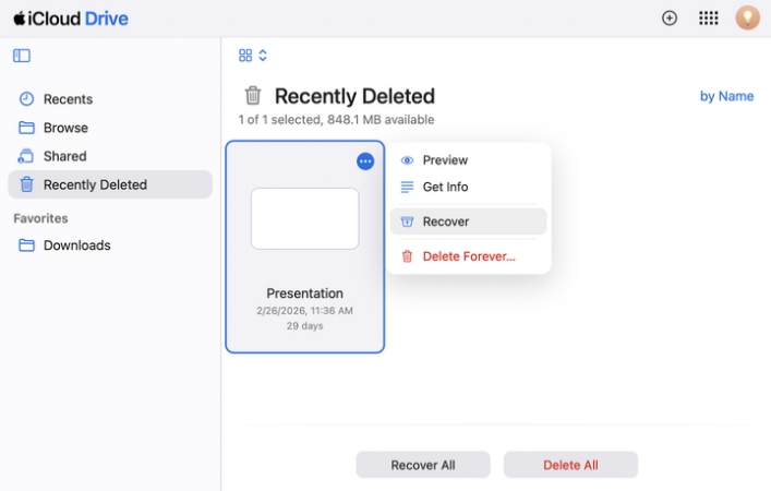 recover deleted iphone files
from icloud drive