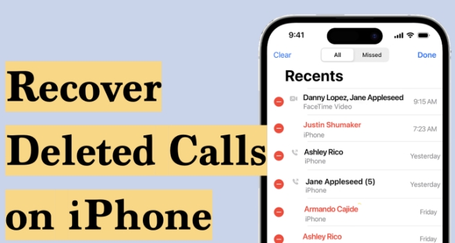 recover deleted calls on iphone