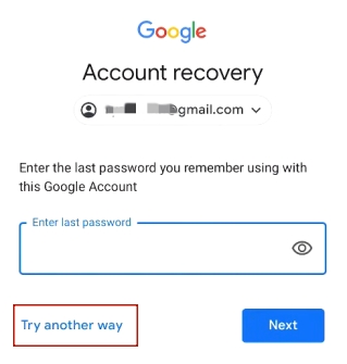 recover google password another way