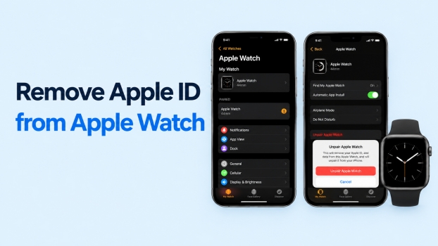how to remove apple id on apple watch