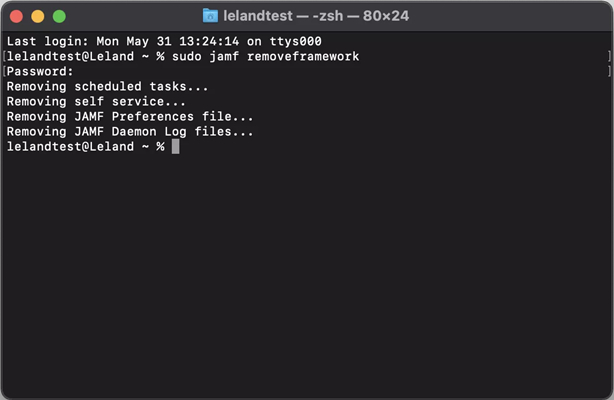 remove jamf from mac
