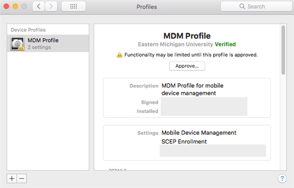 remove mdm on mac settings