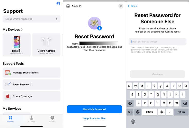 restore locked apple id via apple support on borrowed device