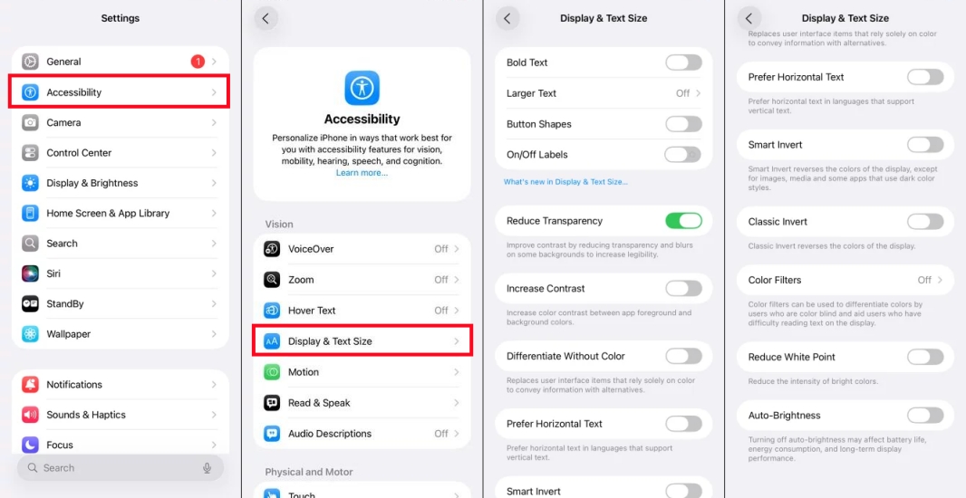 reset display settings