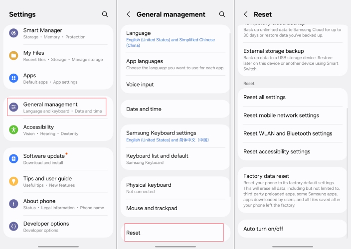 reset neowork on android