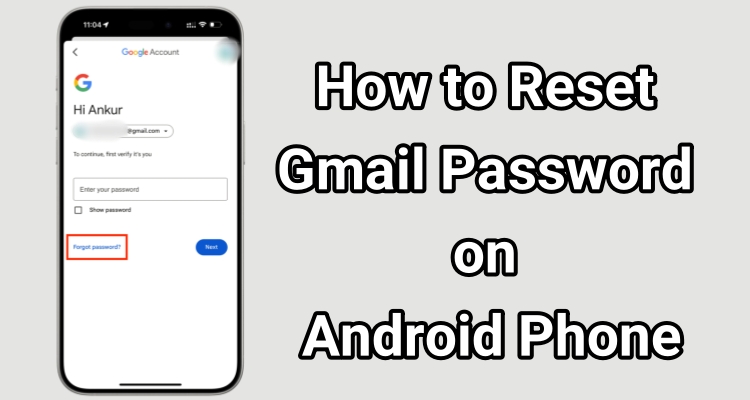 reset password on gmail on android
