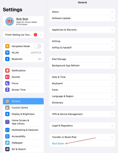 restart ipad