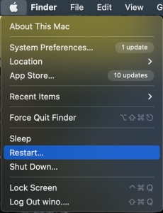 restart mac
