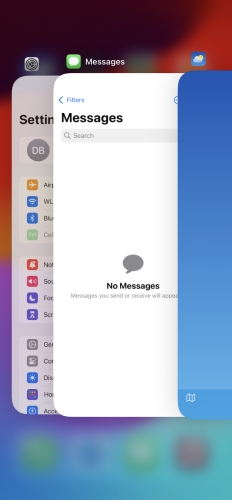 restart messages from iphone