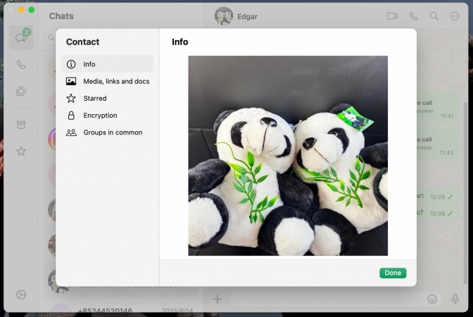 save whatsapp profile pictures via screenshot on mac