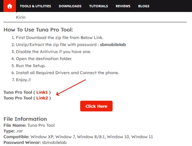 sb mobile lab downlaod source
