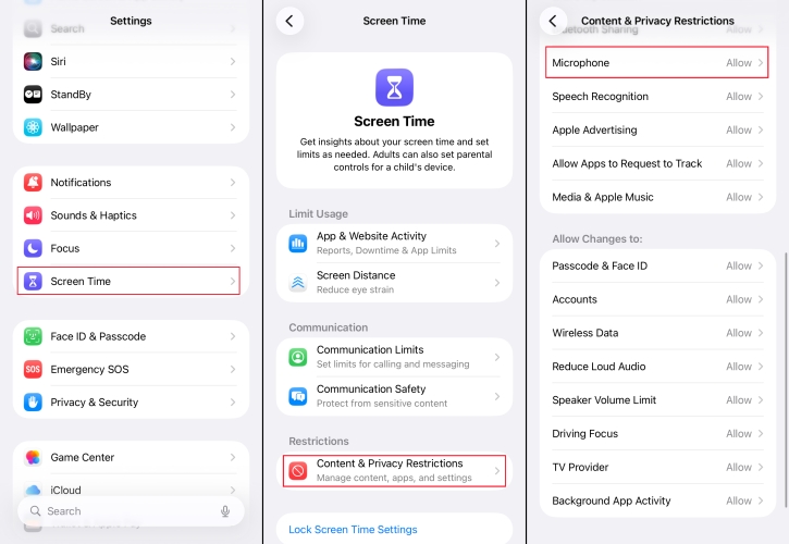 allow siri and dictation using beyond screen time