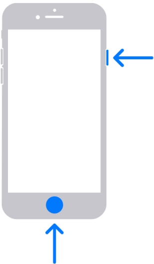 take a screenshot on iphone with home button