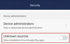 security unknown sources