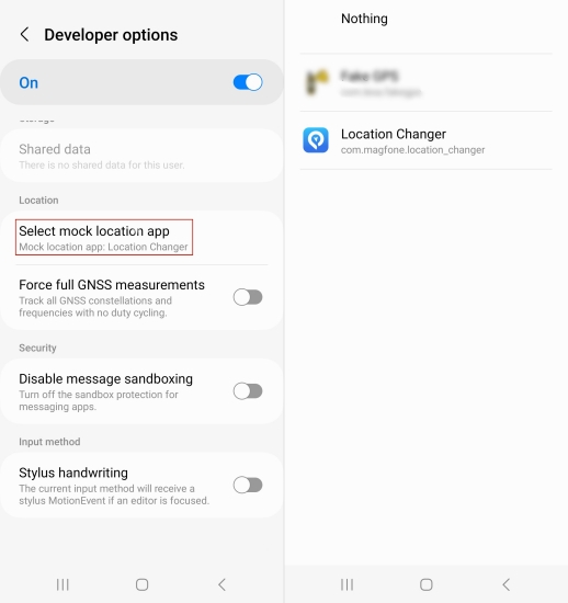 select mock location app android